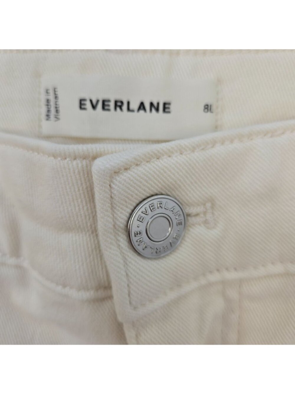 NWOT Everlane The Straight Leg Jeans in Bone Size 8 Long - Picture 3 of 6
